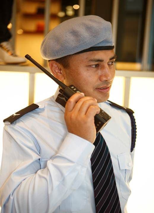 Gurkha security supervisor on duty